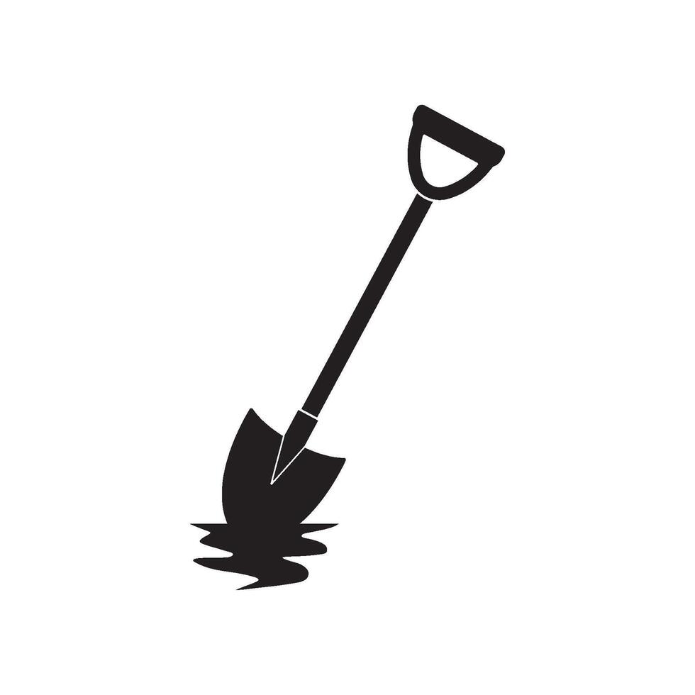 shovel icon Illustration design template vector