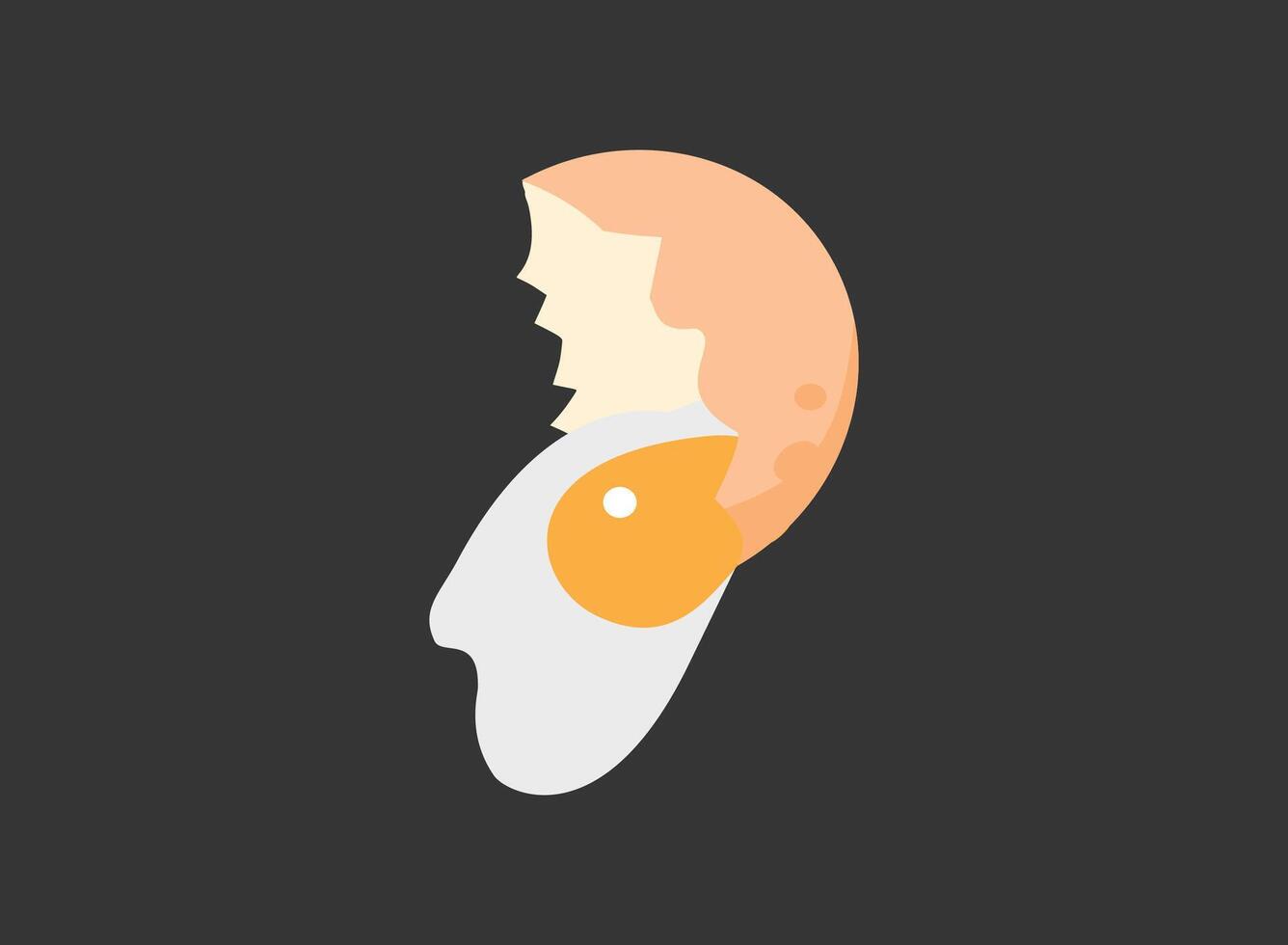 Illustration of an Cracks egg vector