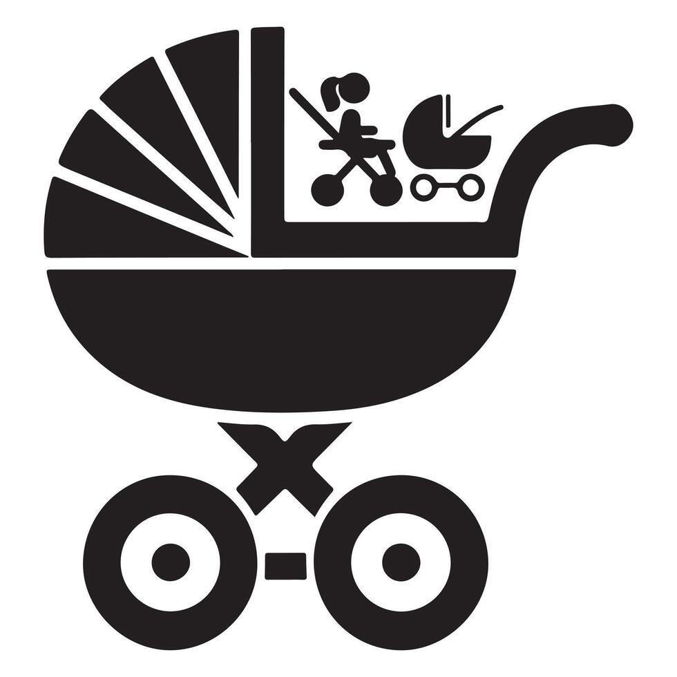 Creative baby toly silhouette design on a white background vector