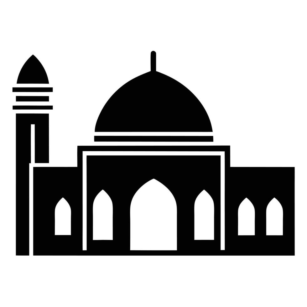 mosque Beautiful silhouette design on a white background vector