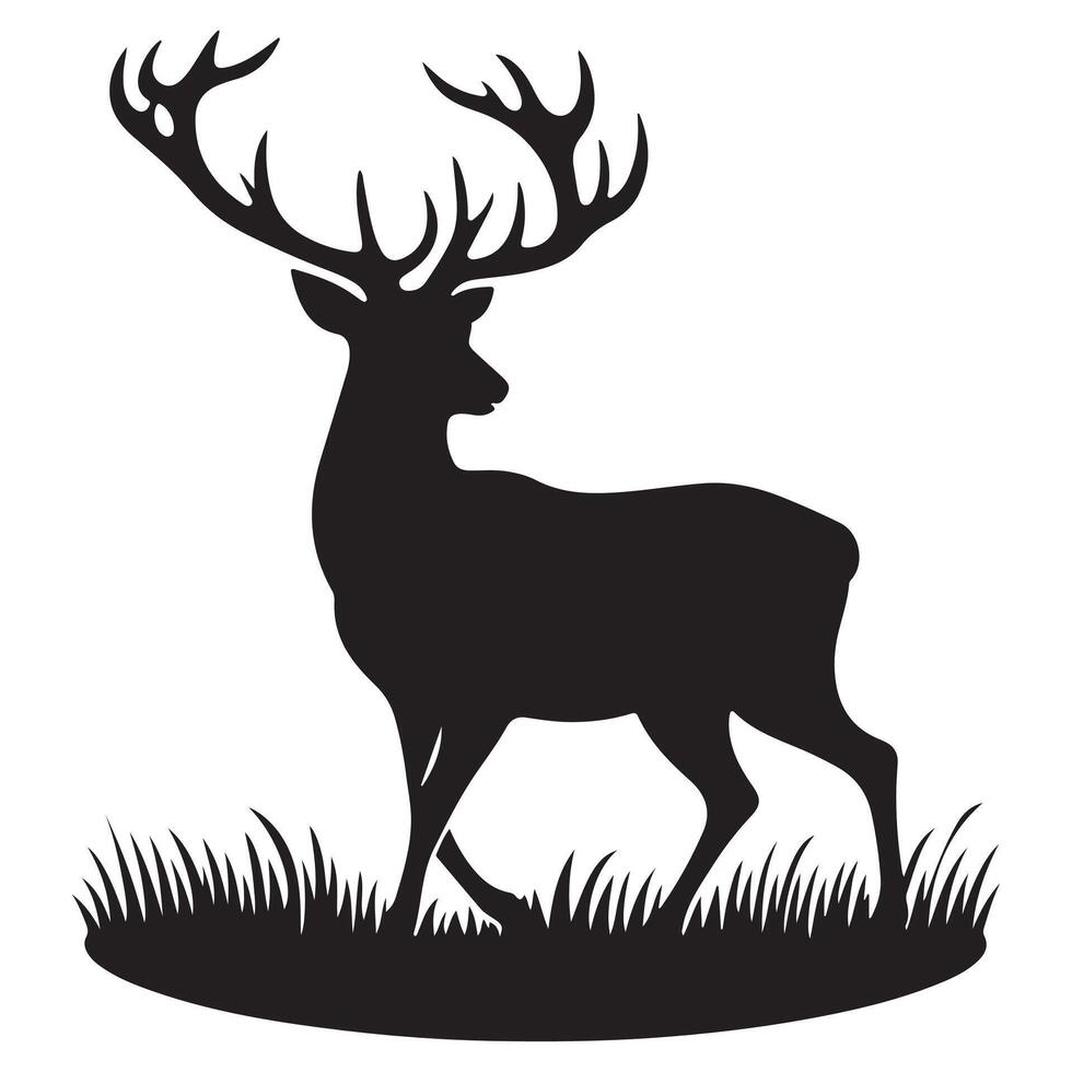 Minimalist Deer Outline vector