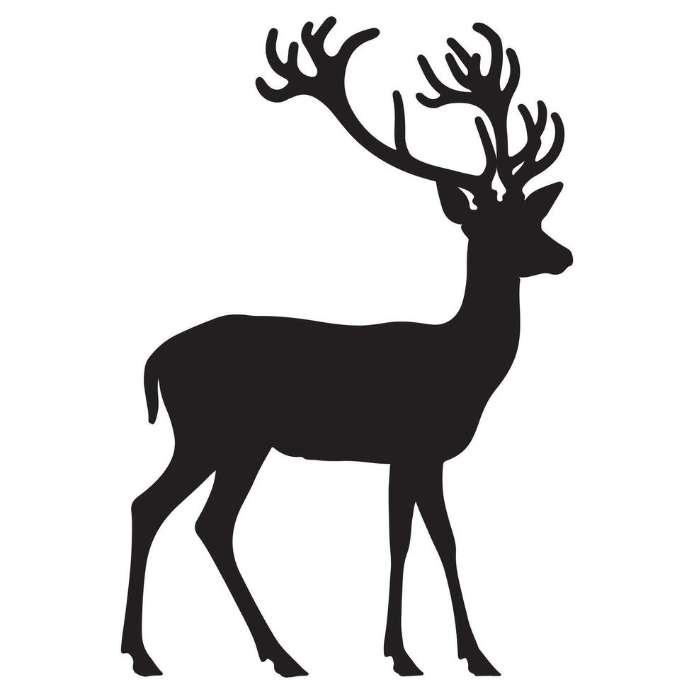 Minimalist Deer Silhouette vector