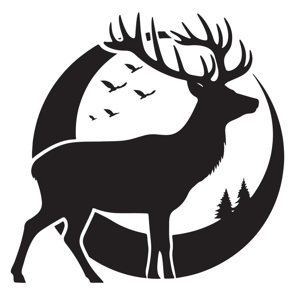 Abstract Deer Silhouette vector