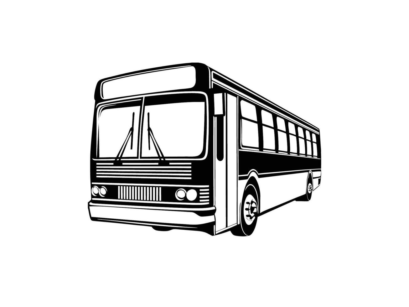 Vectorize old bus illustration design vector