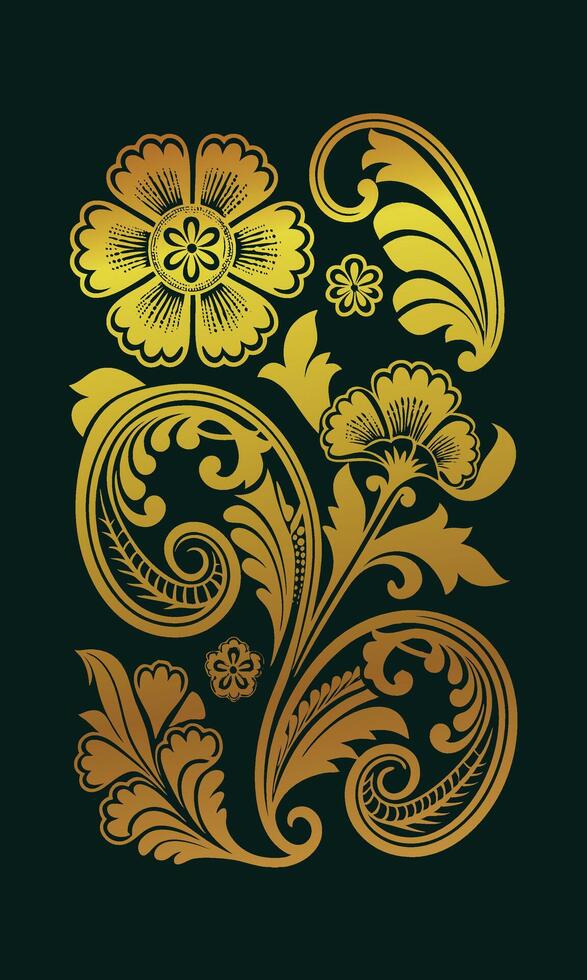 A set of premium vintage floral vectorize design vector
