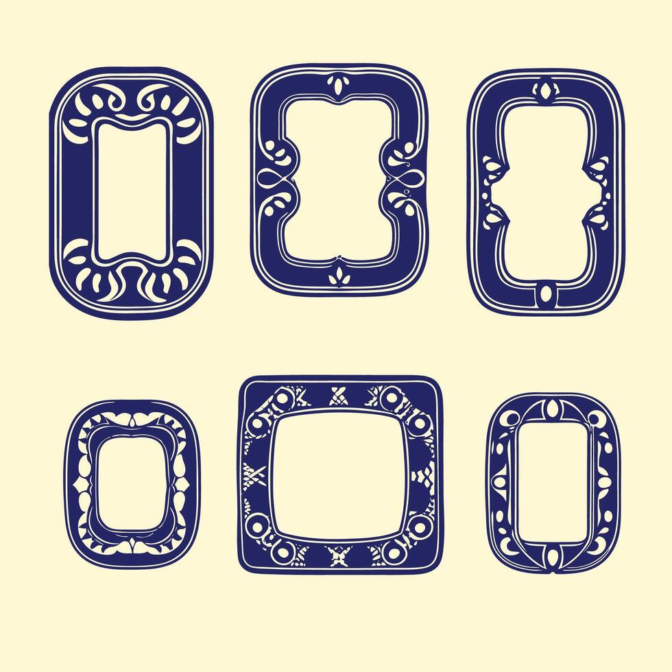 Premium Vintage Frame Collection Old Style Elegance vector