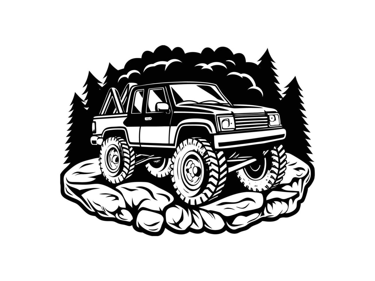 Truck vectorize illustration design for tshirt vector