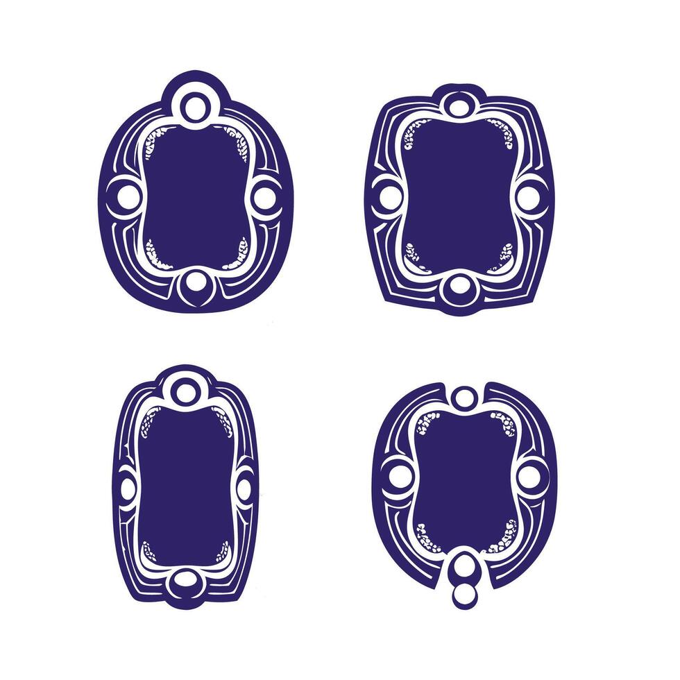 Set of Vectorize badge style vintage Frame design element vector