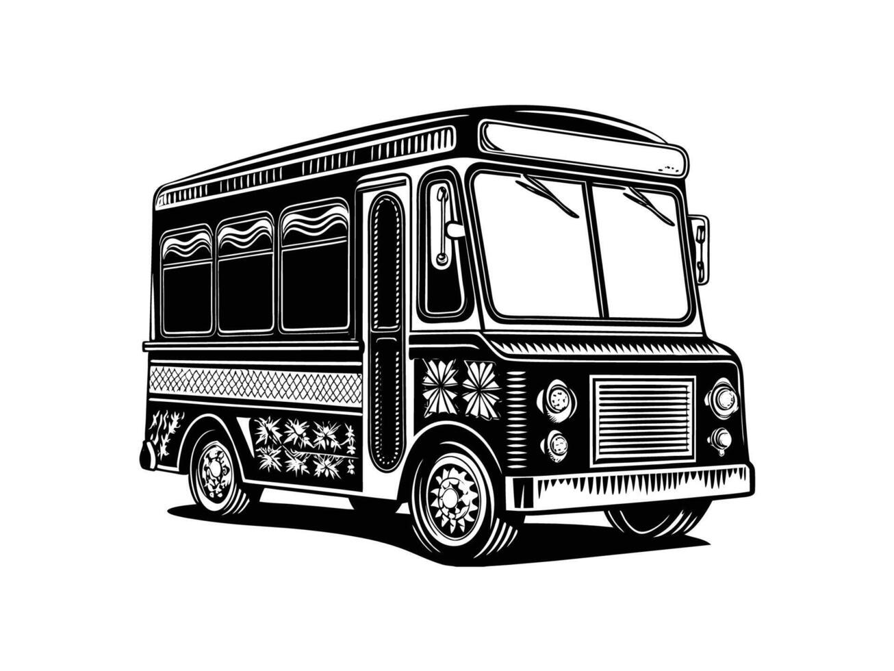 Vectorize bus illustration vector