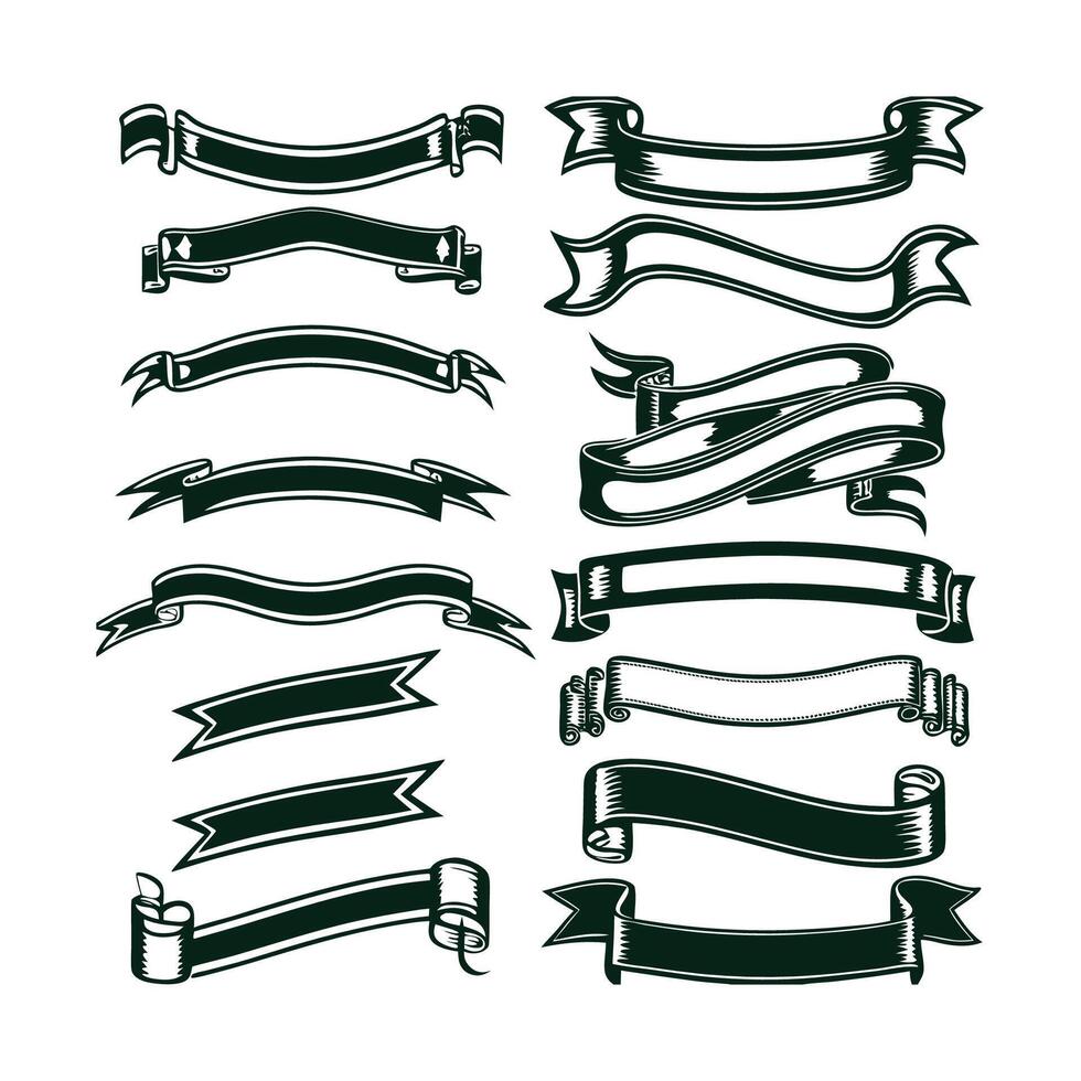Timeless Classic Vintage Ribbon Design vector