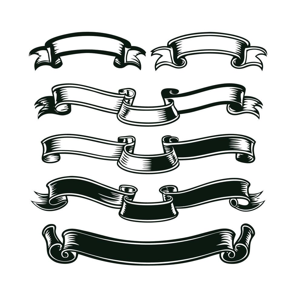 Art Deco Inspired Vintage Ribbon Design vector