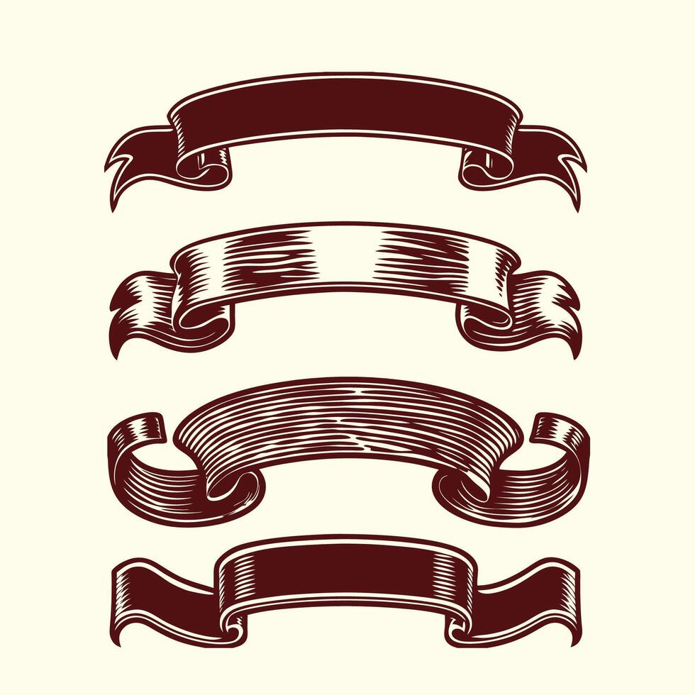 Royal Decorative Vintage Ribbon Design vector