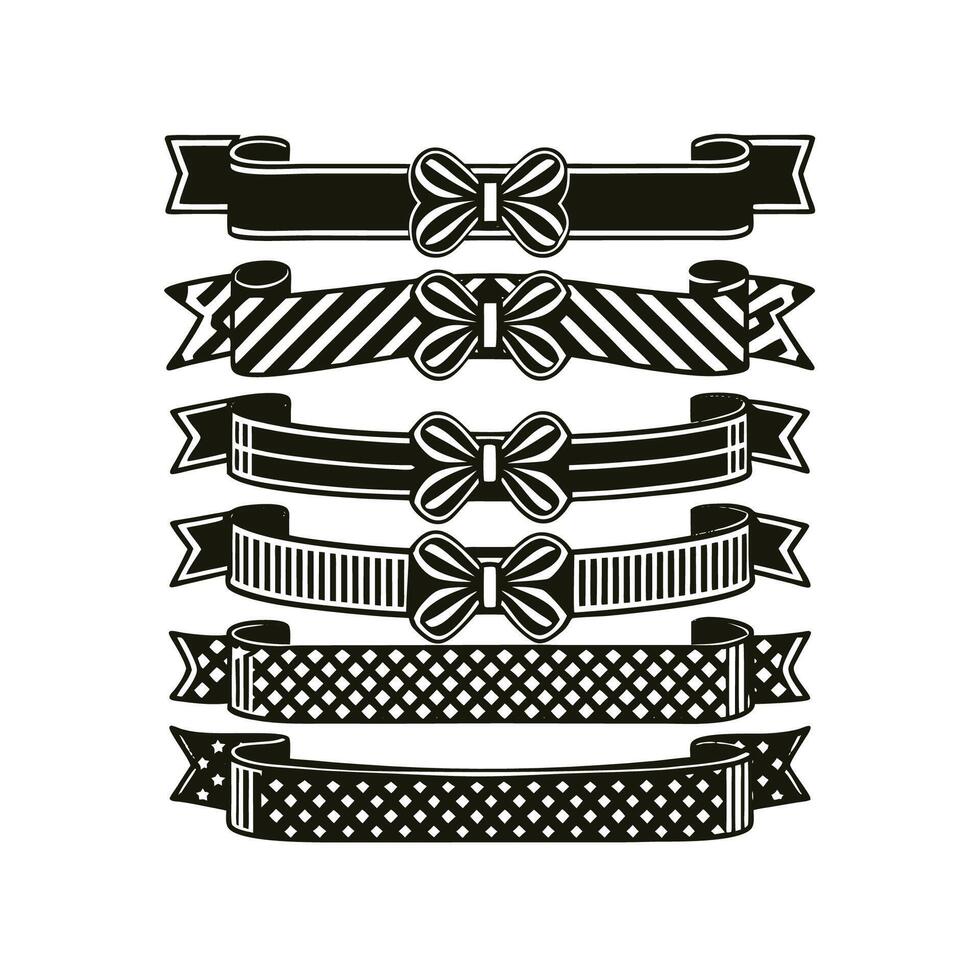 Antique Floral Vintage Ribbon Design vector