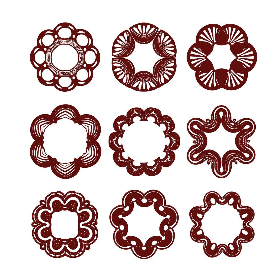 Set of Floral Pattern Design vector
