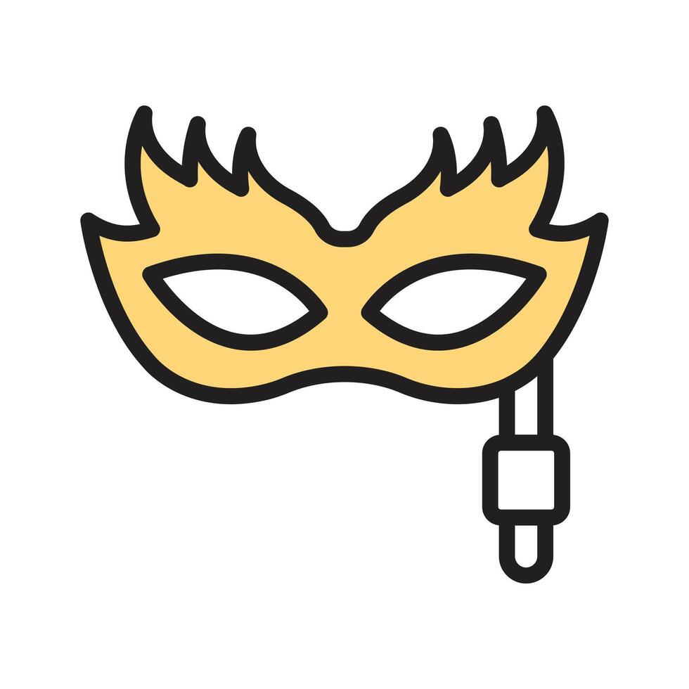 An editable icon of carnival mask in trendy style, A beautiful party prop masquerade. vector