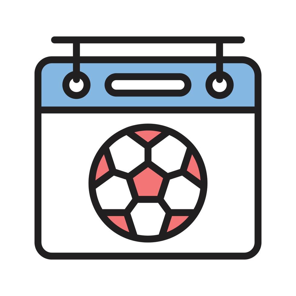 Calendar featuring a soccer ball to highlight sports events vector