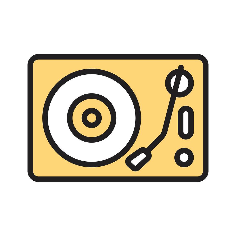 Vinyl record design, icon of music disc in modern style vector