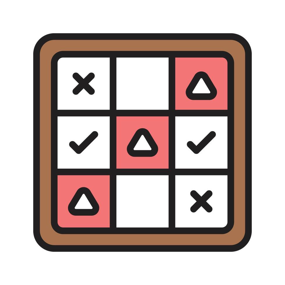 A tic tac toe game used for a quick two-player strategy game. vector