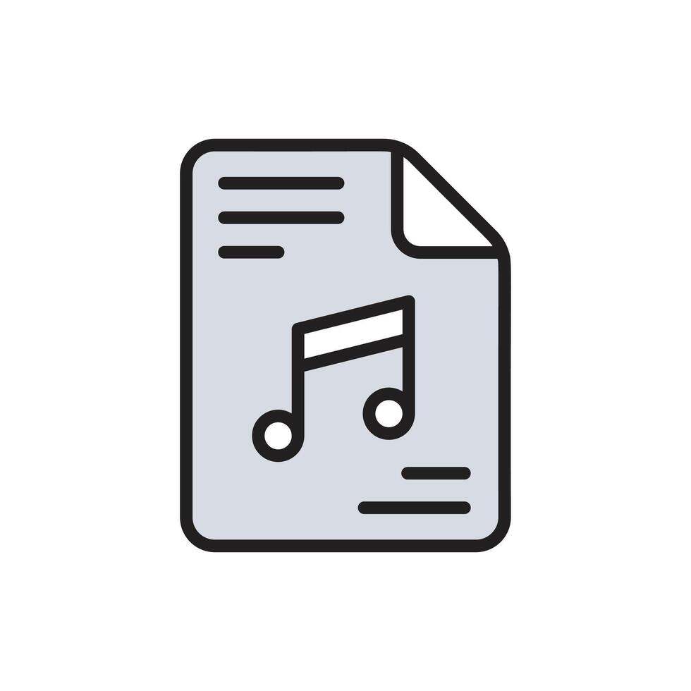 Music sheet symbolizing musical notes, compositions, and creativity. vector