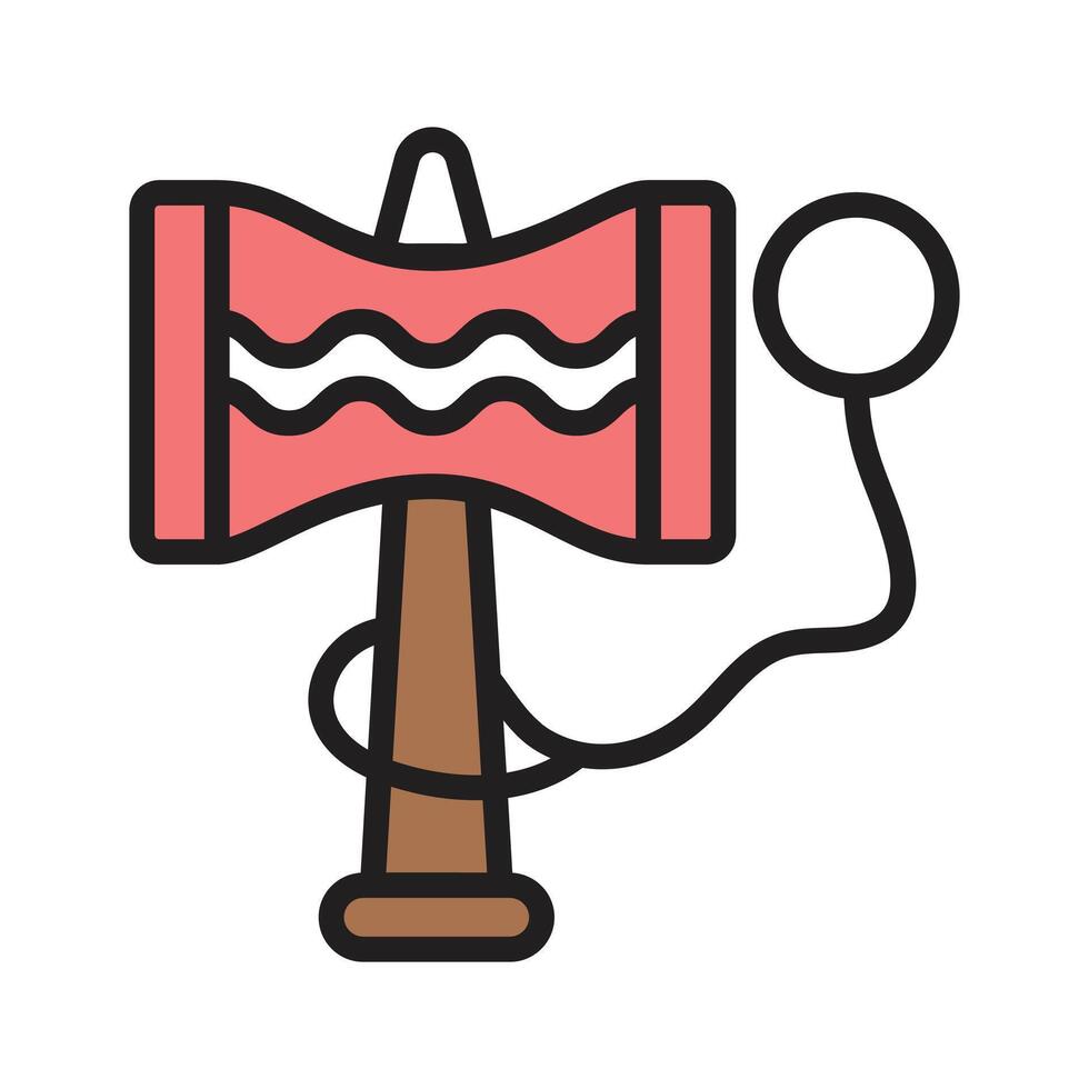 A traditional kendama toy symbolizing skill, balance, and fun games vector