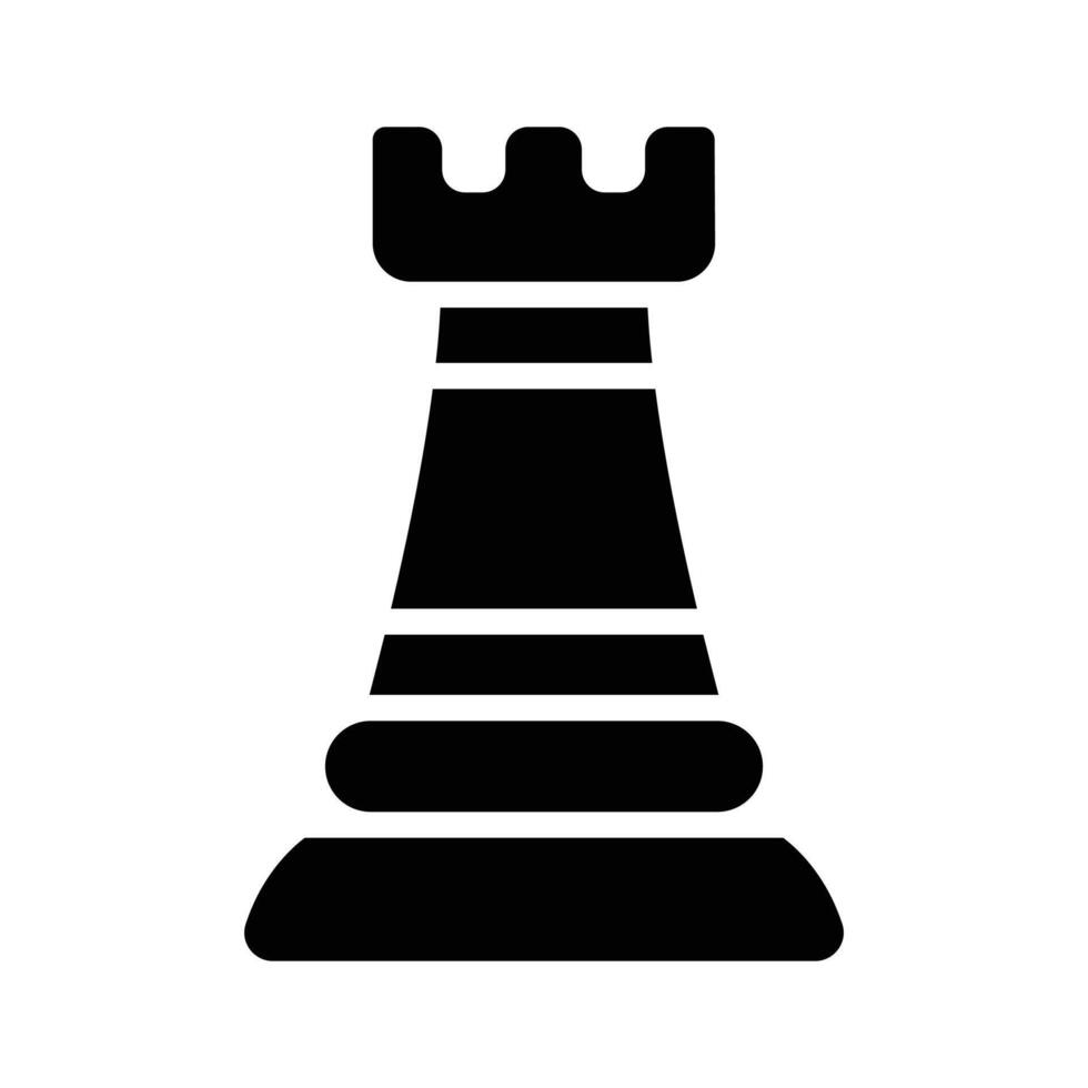 Grab this amazing icon of chess rook in trendy style. vector