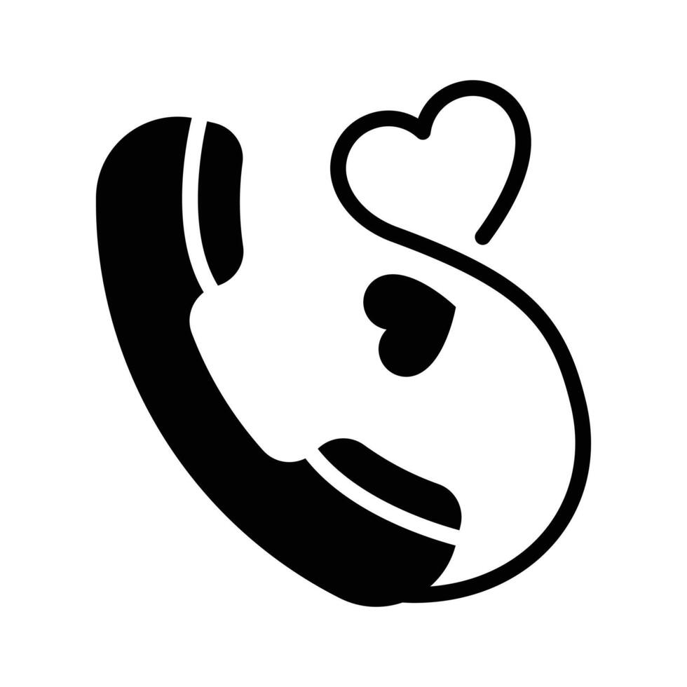 Take a look at this amazing icon of love call in modern style. vector