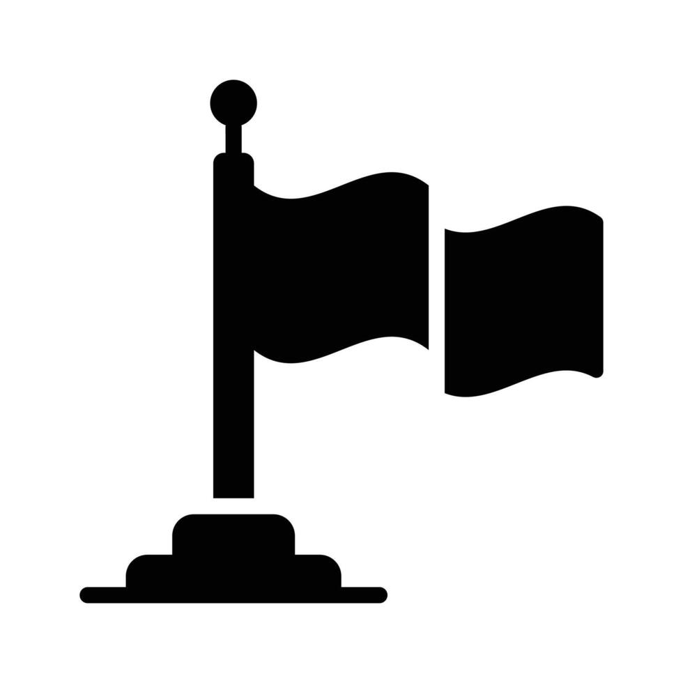 A red flag symbolizing goals, achievements, and destinations.. vector