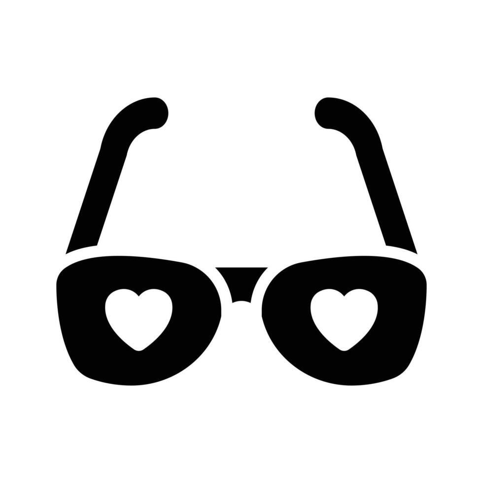A pair of heart-shaped glasses symbolizing love, fun, and style. vector