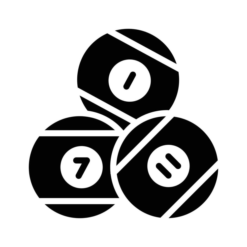 A set of billiard balls symbolizing pool games and recreation. vector