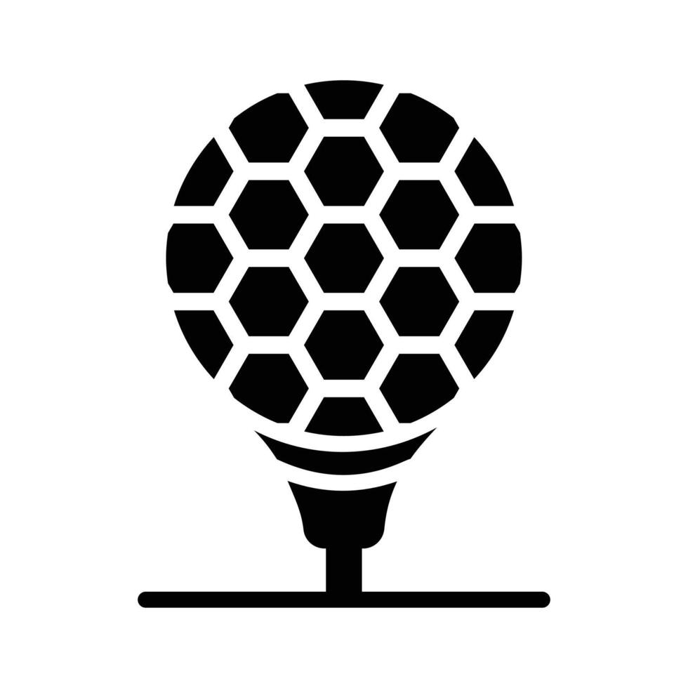 A golf ball on a tee representing the sport of golf.. vector
