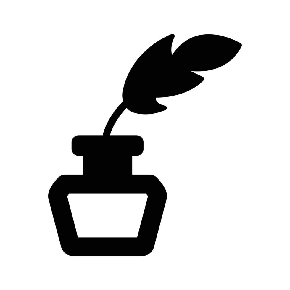 Traditional ink and quill symbolizing writing and creativity.. vector