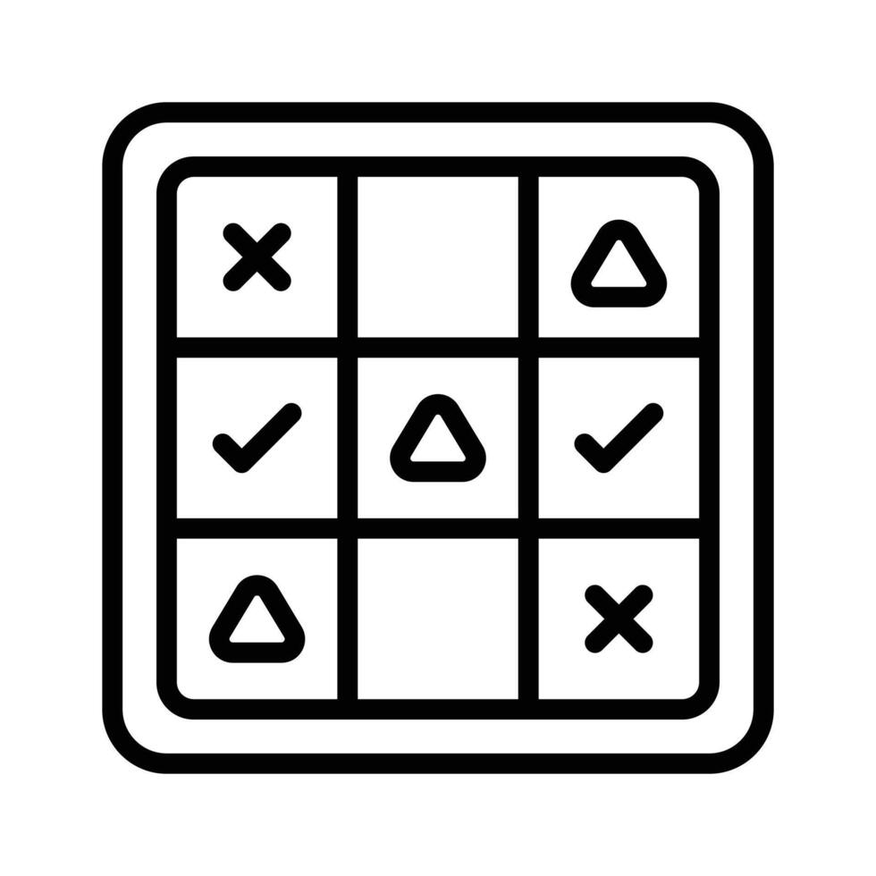 A tic tac toe game used for a quick two-player strategy game.., vector