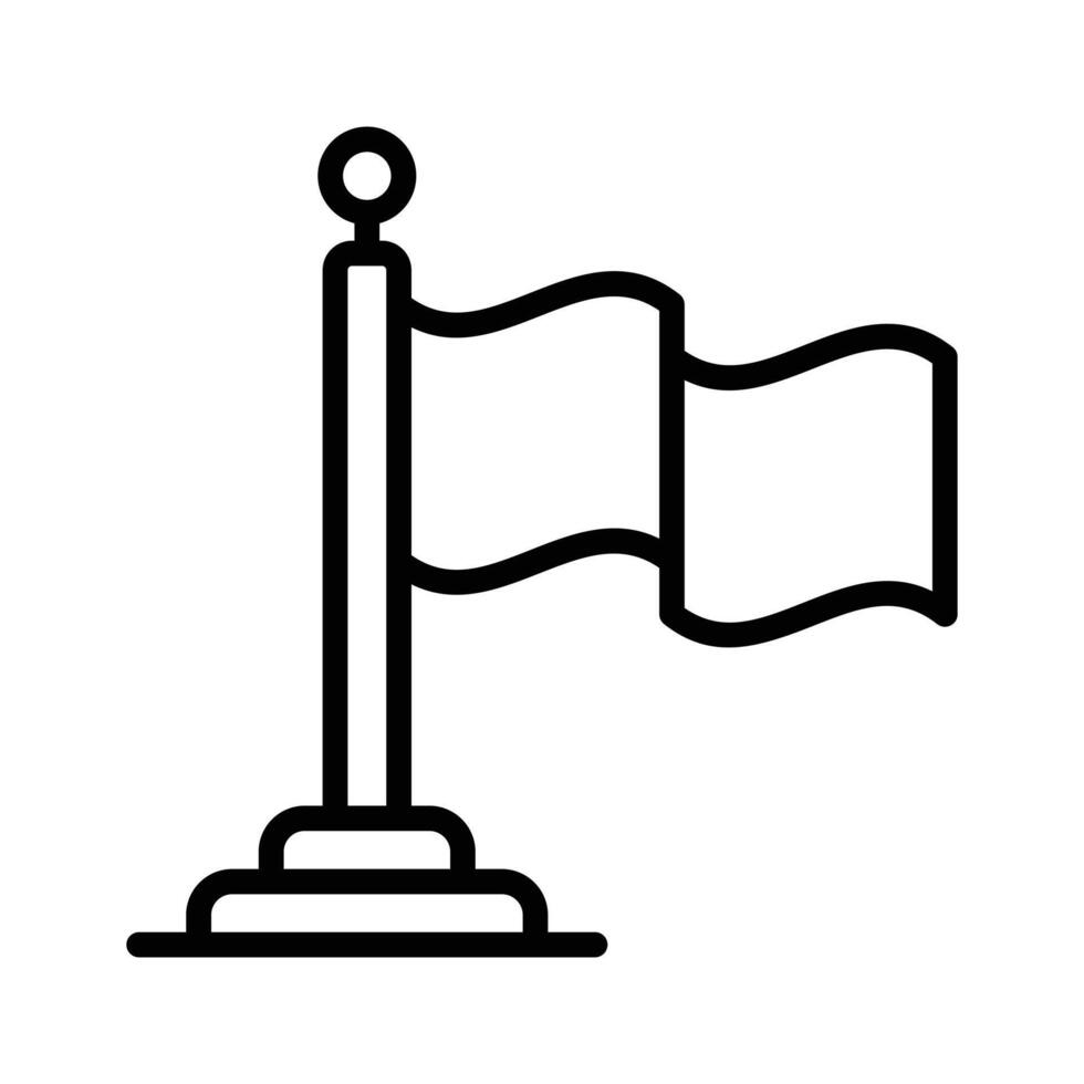 A red flag symbolizing goals, achievements, and destinations... vector