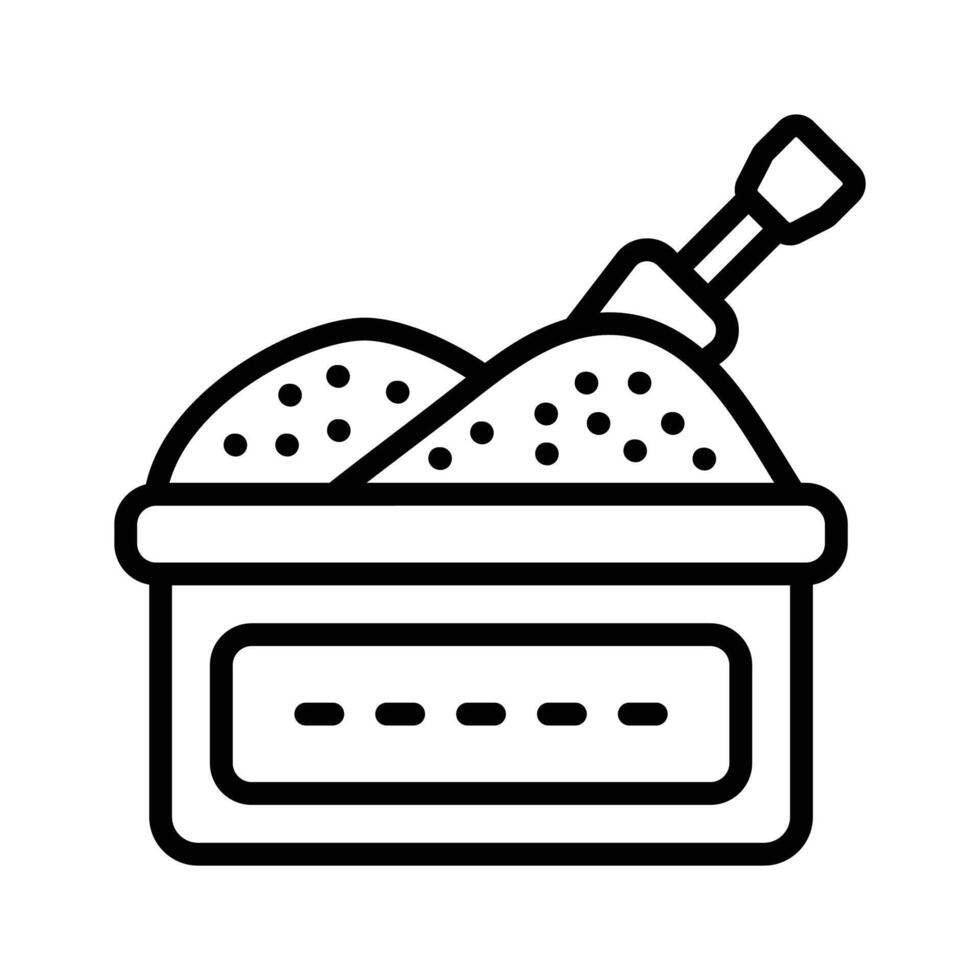 Take a look at this amazing icon of sand bucket in modern style.. vector