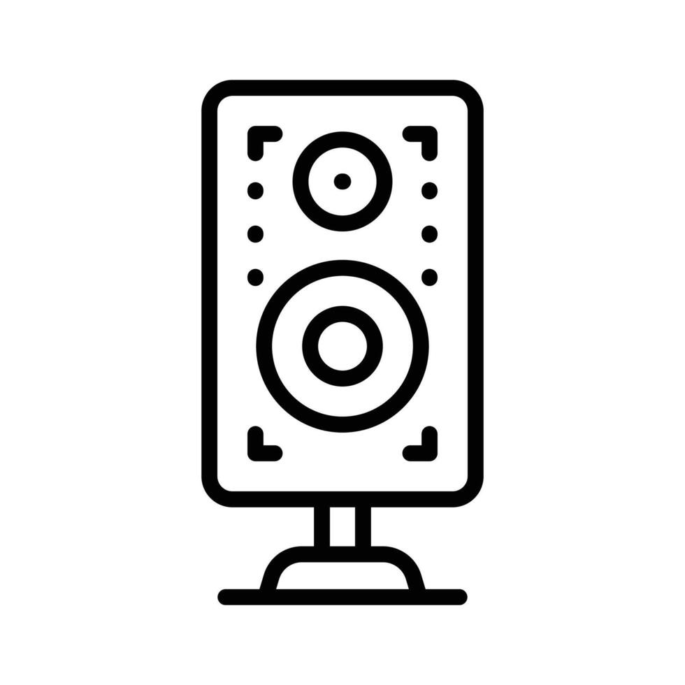 Audio speaker design in in trendy style, isolated on white background.. vector