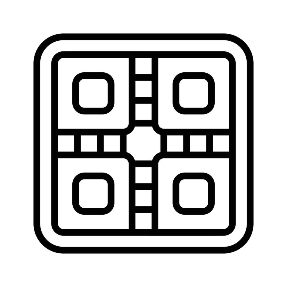 Icon of a board game with colorful tiles for fun activities.. vector