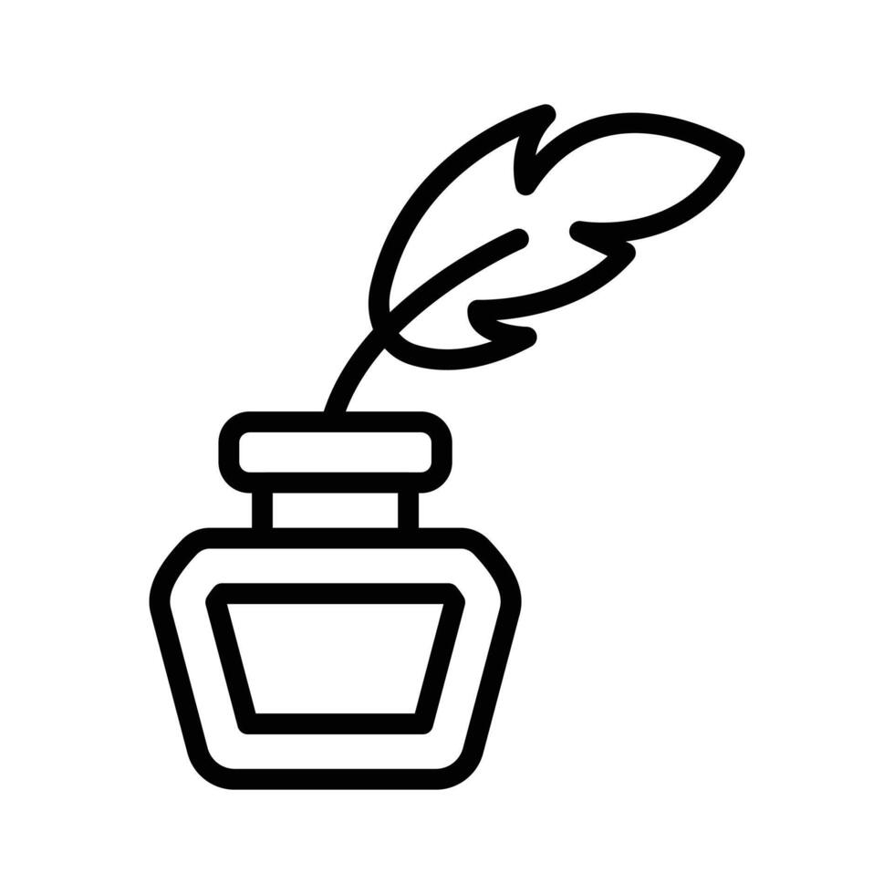 Traditional ink and quill symbolizing writing and creativity... vector