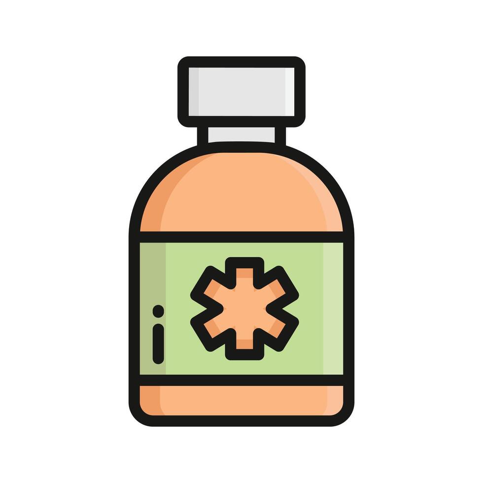 Have a look at this amazing medicine bottle in trendy style vector