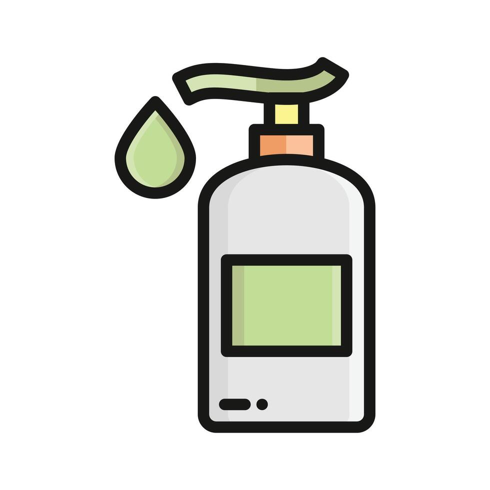 Hand sanitizer dispenser in editable style, liquid soap., vector