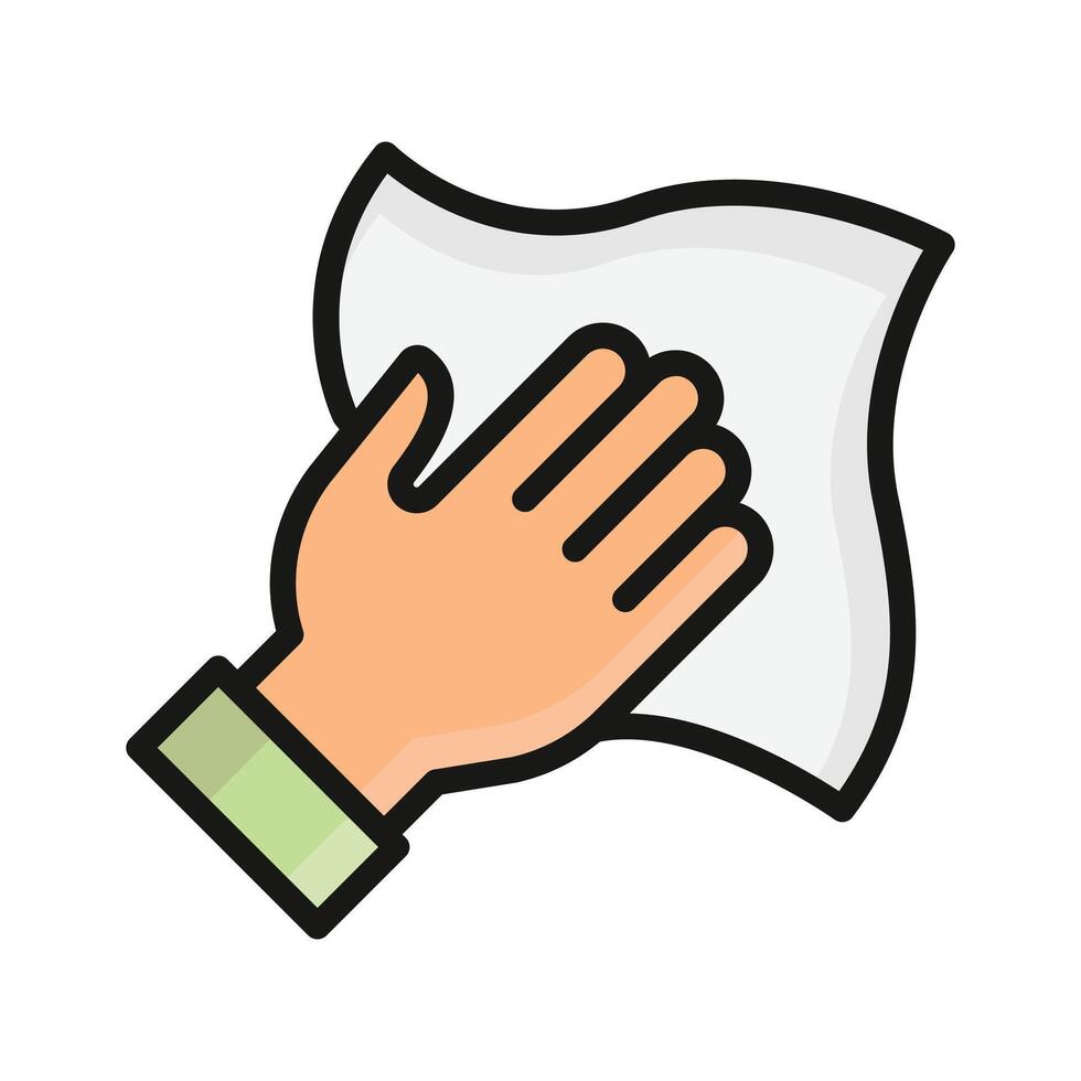 Icon of a hand wiping for hygiene and cleanliness vector