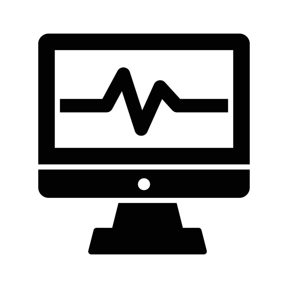 An amazing icon of an ECG machine, measuring heart rate, cardiac health monitoring...,., vector