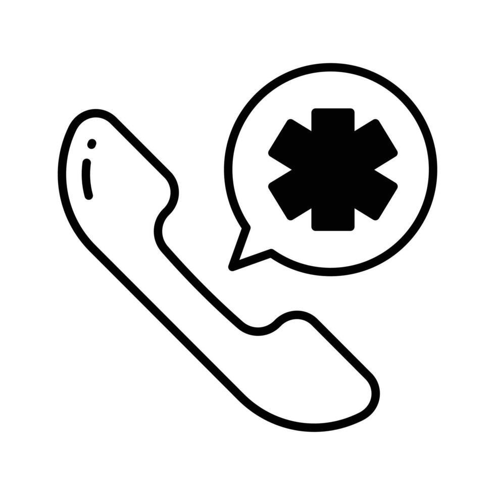 Medical emergency call design in trendy style..,,' vector