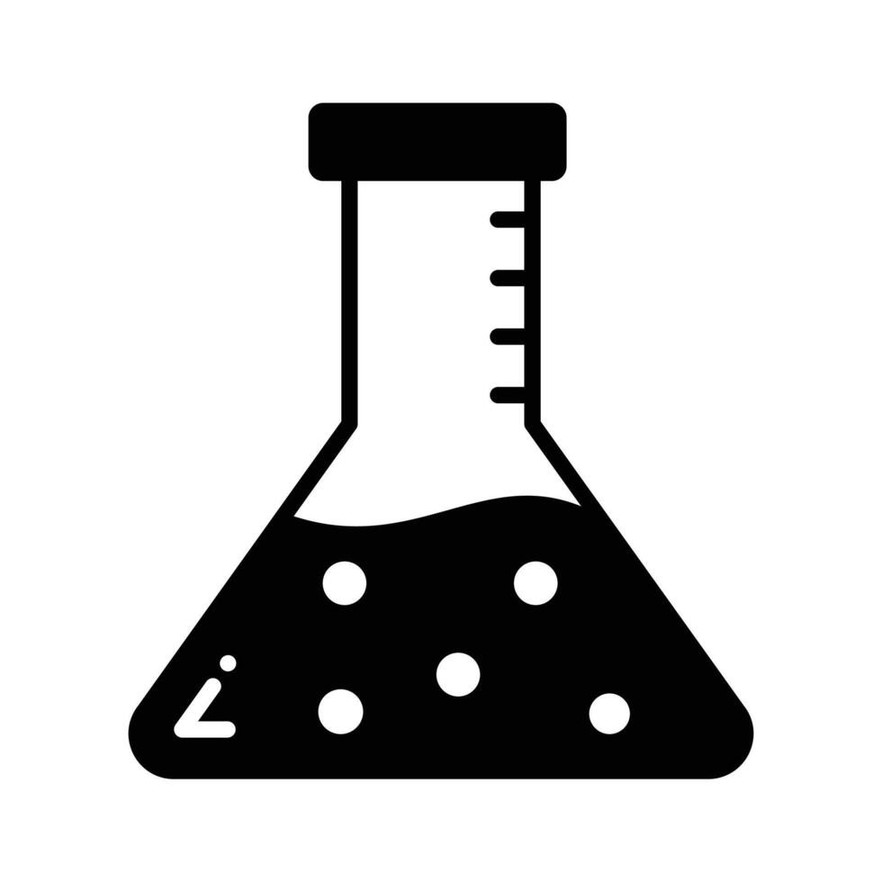 Liquid inside flask showing concept of lab experiment..,., vector