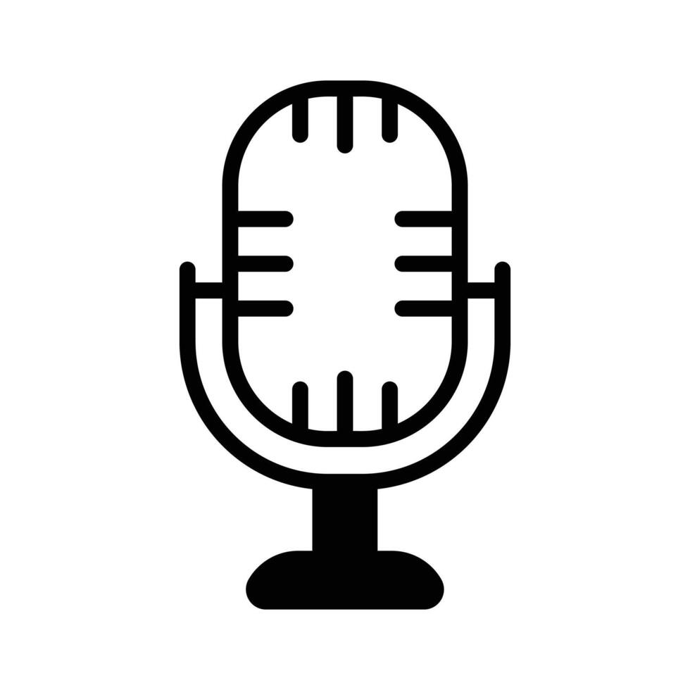 A microphone icon representing singing, performance, and entertainment.,. vector