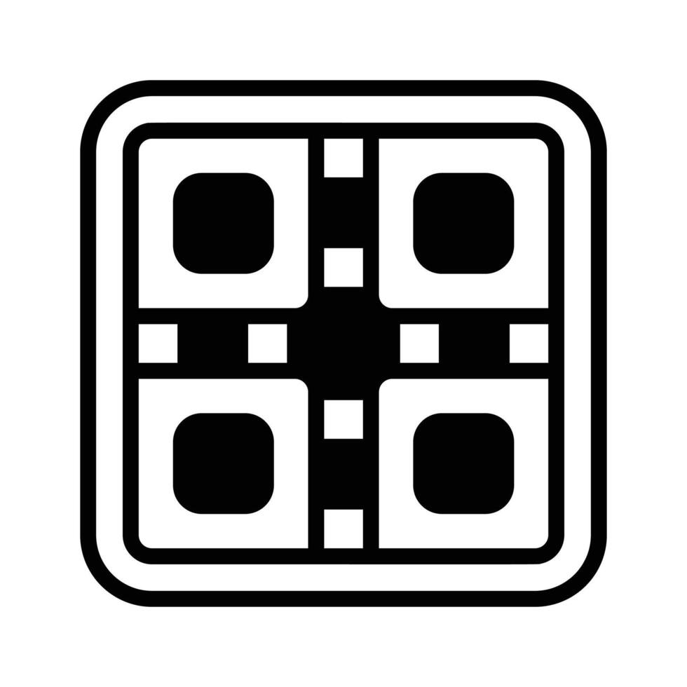 Icon of a board game with colorful tiles for fun activities.,. vector