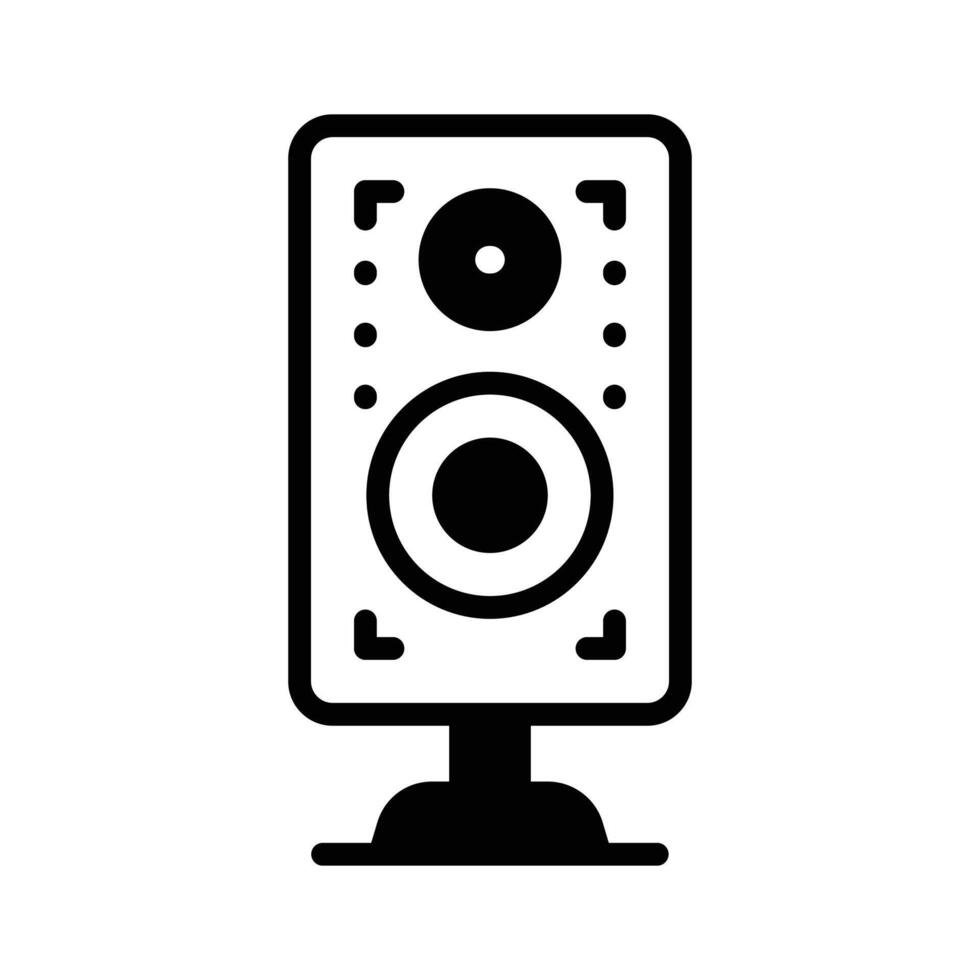 Audio speaker design in in trendy style, isolated on white background.,. vector