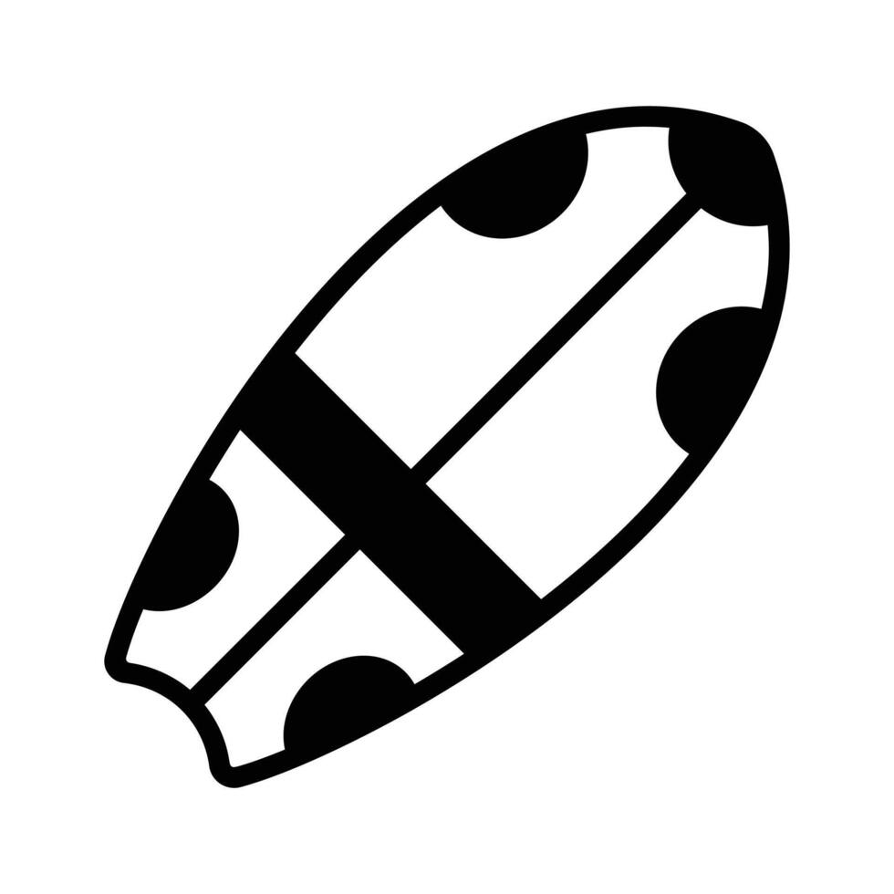 A surfboard symbolizing water sports, fun, and ocean activities.,. vector