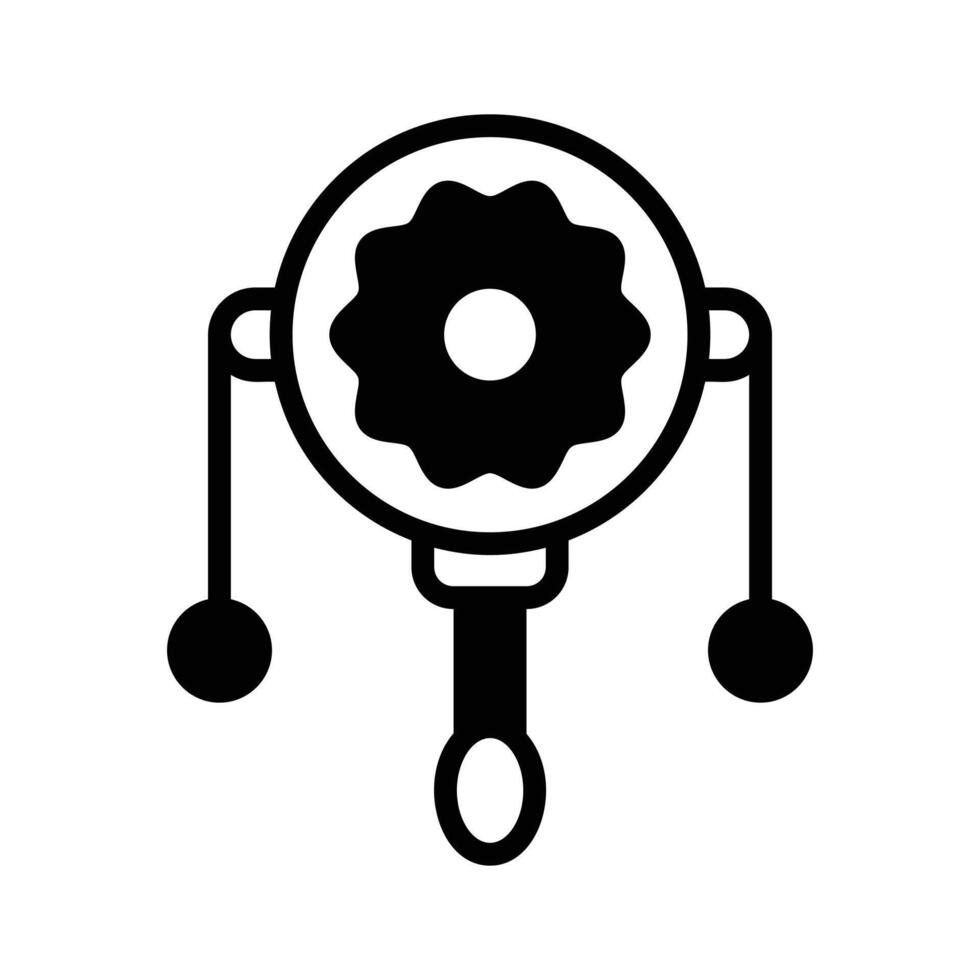 Check this amazing icon of rattle drum in modern style.,. vector
