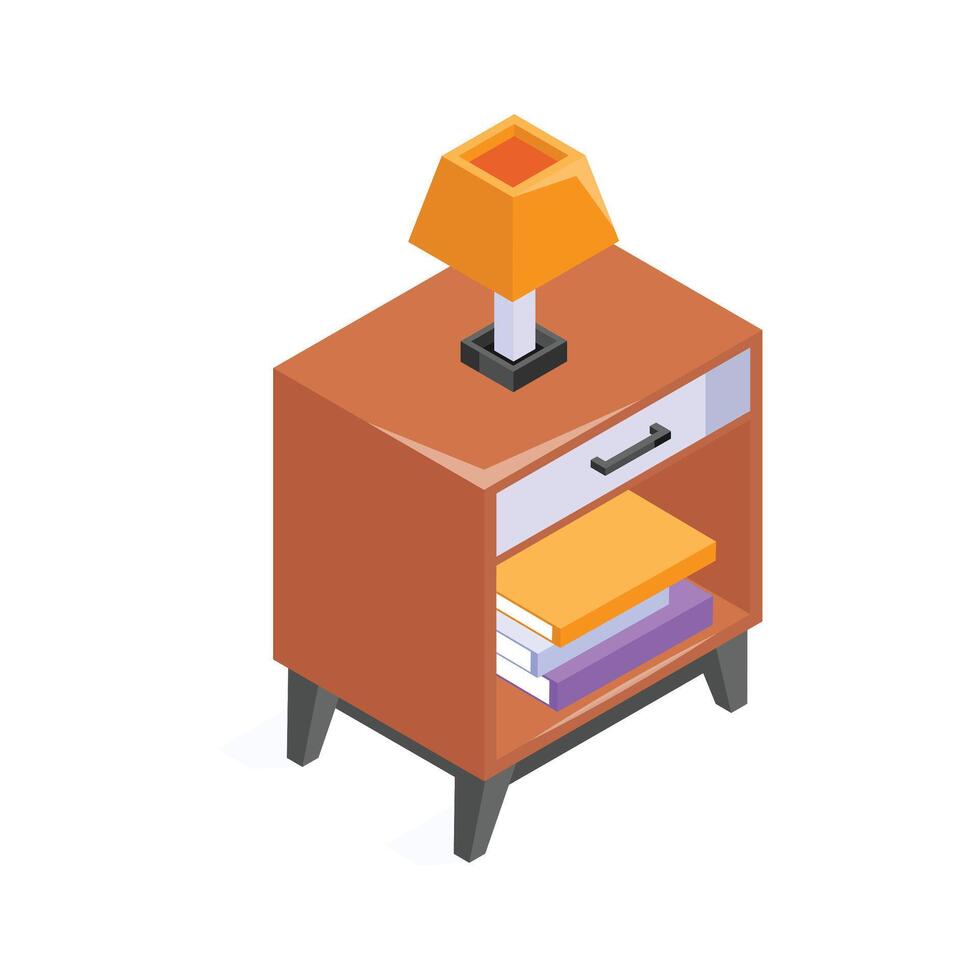 Get this amazing icon of nightstand, ready to use vector