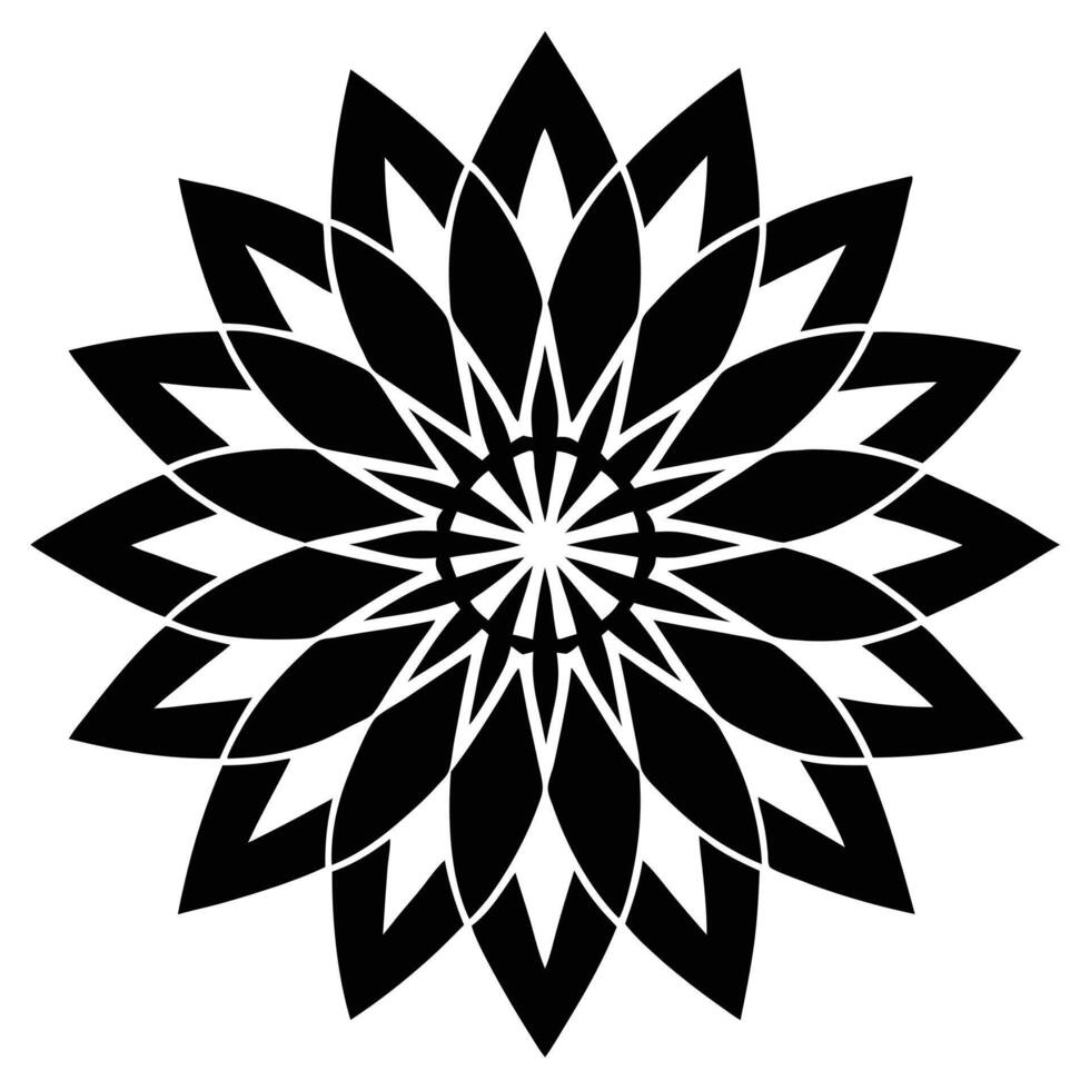 nice a black and white flower design vector